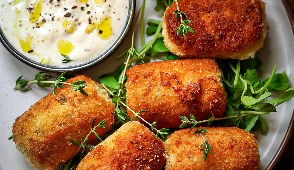 Ham &amp; Mozzarella Potato Croquettes - Albert Bartlett - Potato Perfection